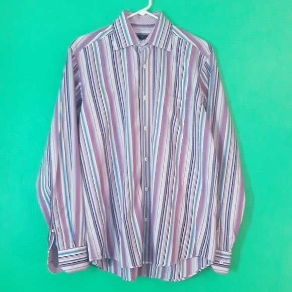 Bugatchi Uomo Striped Long Sleeve Shirt - Picture 1 of 11